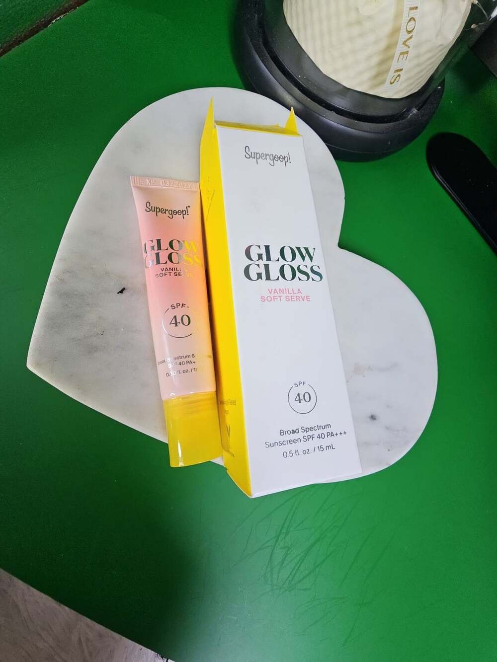Supergoop! Glow Gloss SPF 40 Vanilla Soft Serve Lip Balm 0.5 Fl Oz